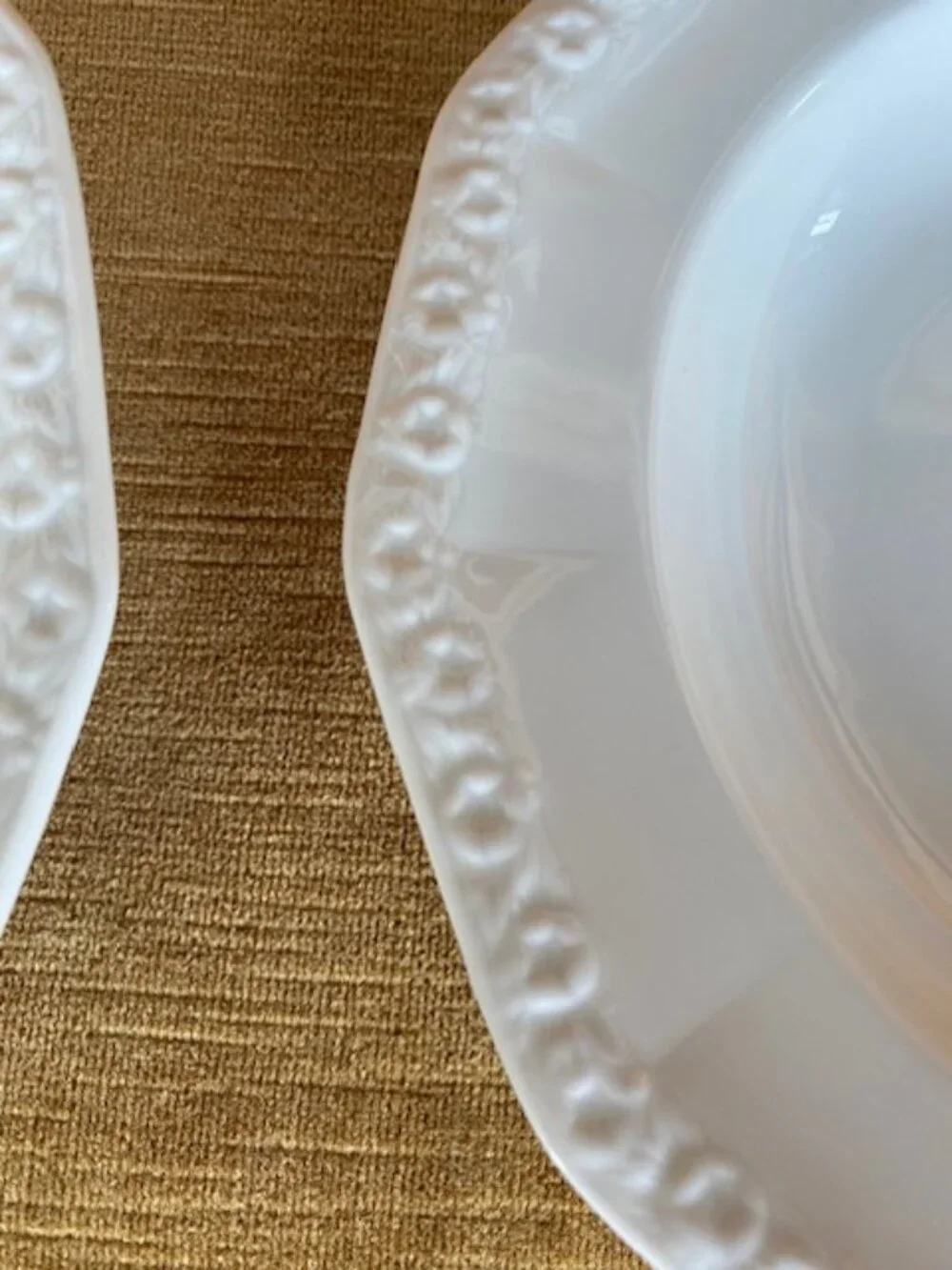 Rosenthal China Germany Continental Maria All White Rim Soup Bowls, 3, - 8 5/8